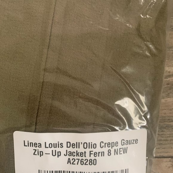 NWT LINEA LOUIS DELL'OLIO CREPE GAUZE ZIP JACKET 8 - Picture 10 of 10